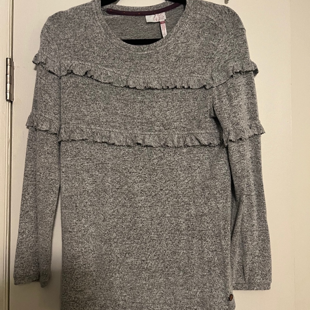 Matilda Jane 435 Tween gray sweater VGUC size 12